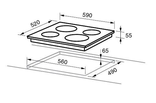 Стеклокерамическая панель Midea MIH 64516 F