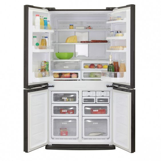 Холодильник side-by-side SHARP sj-fj 97 v bk купить с доставкой по Москве и Московской области в интернет-магазине ТехноВегас