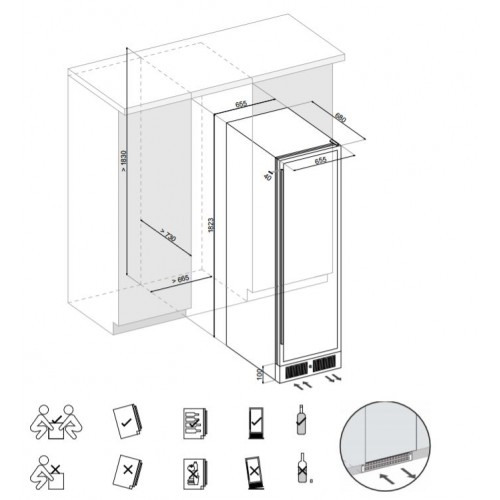 Винный шкаф DUNAVOX DX-143.468B купить с доставкой по Москве и Московской области в интернет-магазине ТехноВегас