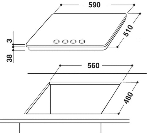 Поверхность WHIRLPOOL akt 424 s купить с доставкой по Москве и Московской области в интернет-магазине ТехноВегас