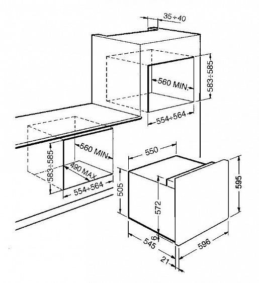 Духовой шкаф Smeg SC700BS-8 белый купить с доставкой по Москве и Московской области в интернет-магазине ТехноВегас