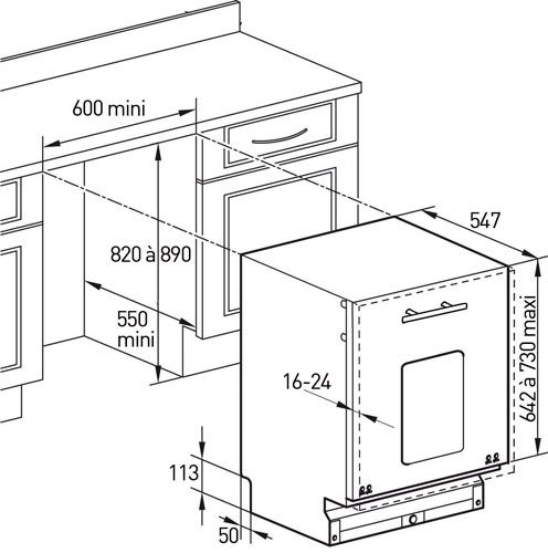 Посудомоечная машина DE DIETRICH dqh 740 je 1 купить с доставкой по Москве и Московской области в интернет-магазине ТехноВегас