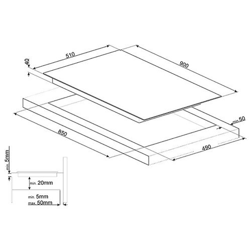 Поверхность SMEG SE395ETB купить с доставкой по Москве и Московской области в интернет-магазине ТехноВегас