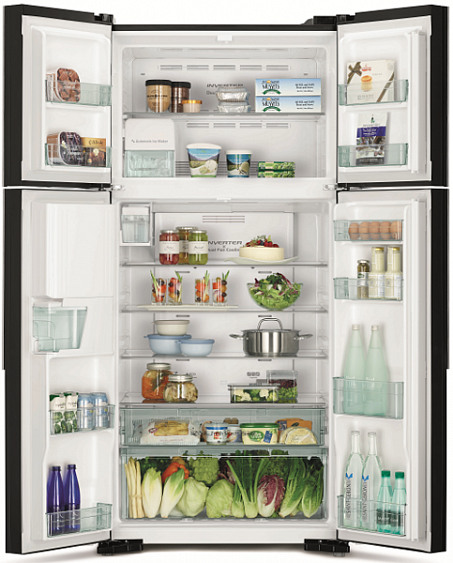 Холодильник HITACHI R-W 662 PU7X GGR графитовое стекло купить с доставкой по Москве и Московской области в интернет-магазине ТехноВегас