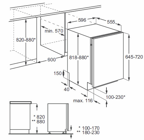 Встраиваемая посудомойка ELECTROLUX esl 6350 lo