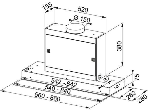 Вытяжка Franke FMPOS 608 BI X нержавеющая сталь
