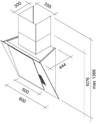 Вытяжка FALMEC ARIA NRS 80 ix bl vetro купить с доставкой по Москве и Московской области в интернет-магазине ТехноВегас