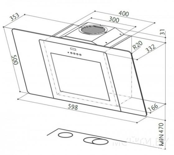 Вытяжка FABER 110.0322.128  CITY EG6 BK/X A60 купить с доставкой по Москве и Московской области в интернет-магазине ТехноВегас