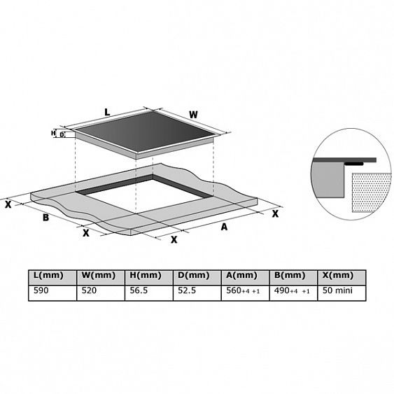 Cтеклокерамическая панель Midea MCH 64767 FW
