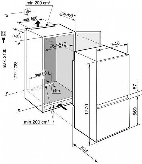 Встраиваемый холодильник Liebherr ICNS 3324