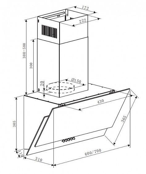 Вытяжка ZIGMUND & SHTAIN K 132.6 B купить с доставкой по Москве и Московской области в интернет-магазине ТехноВегас