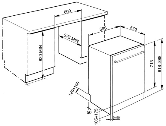 Посудомоечная машина SMEG sta13xl2
