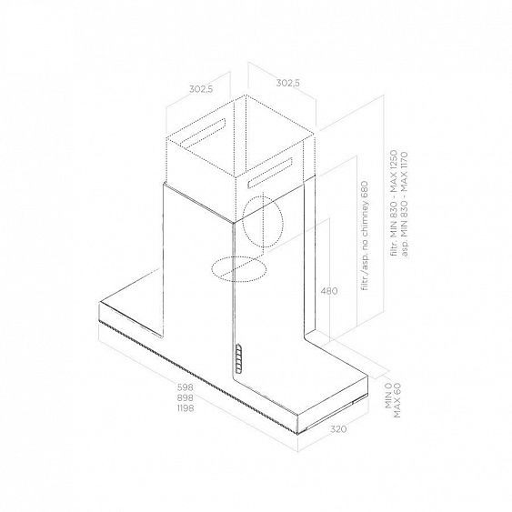 Вытяжка ELICA HAIKU CONCRETE/A/90