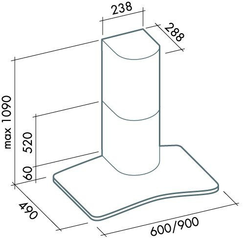 Вытяжка FALMEC astra vetro isola 90 ix/glass (800) купить с доставкой по Москве и Московской области в интернет-магазине ТехноВегас