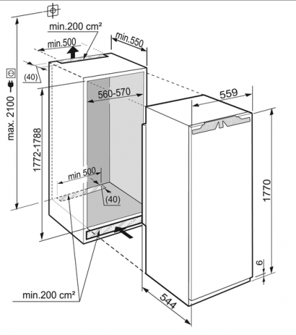 Встраиваемый холодильник LIEBHERR ikb 3510-20 001
