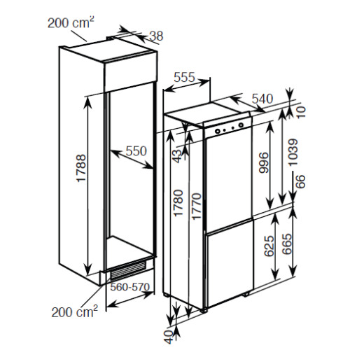 Встраиваемый холодильник Haier BCFT628AWRU купить с доставкой по Москве и Московской области в интернет-магазине ТехноВегас
