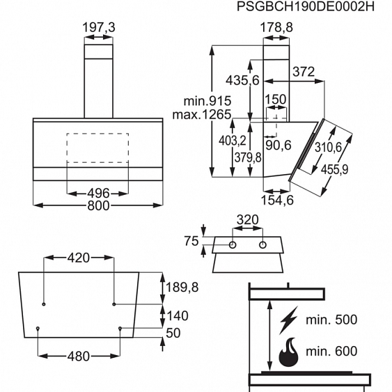 Вытяжка AEG DVB5860B