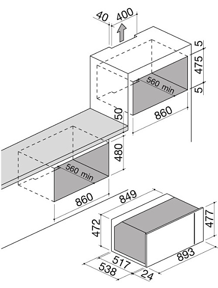 Духовой шкаф BARAZZA 1FCYP9 купить с доставкой по Москве и Московской области в интернет-магазине ТехноВегас