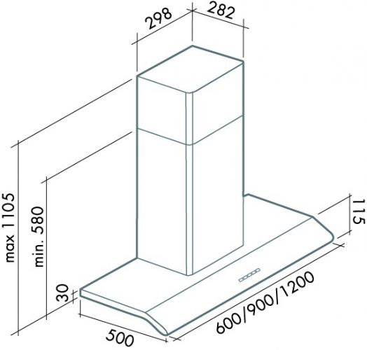 Вытяжка FALMEC concorde 60 inox (600) ecp