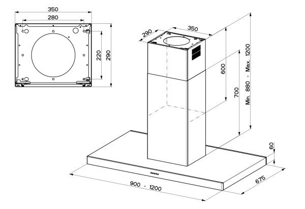 Вытяжка Faber STILO ISOLA/SP EV8 X A90 (под заказ) купить с доставкой по Москве и Московской области в интернет-магазине ТехноВегас