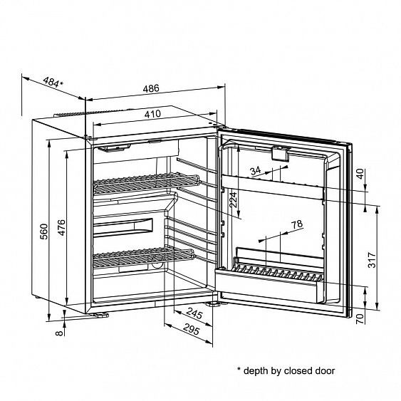 Минибар DOMETIC RH569 LDFS купить с доставкой по Москве и Московской области в интернет-магазине ТехноВегас