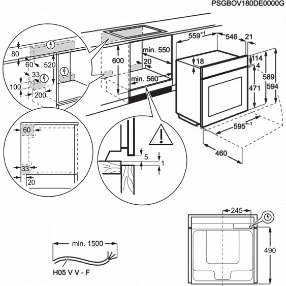Встраиваемый электрический духовой шкаф Electrolux OKE8C31X