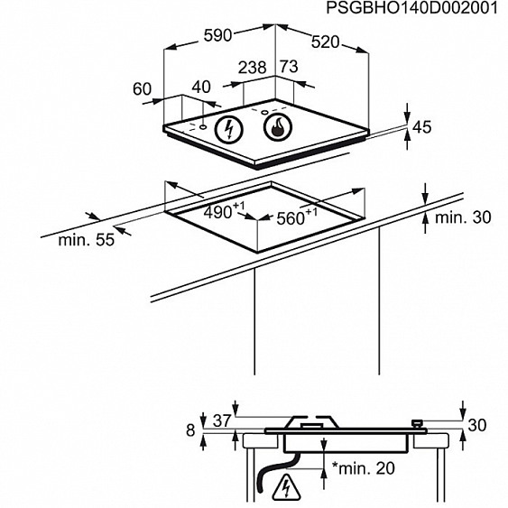 Поверхность AEG  hg569484nb купить с доставкой по Москве и Московской области в интернет-магазине ТехноВегас