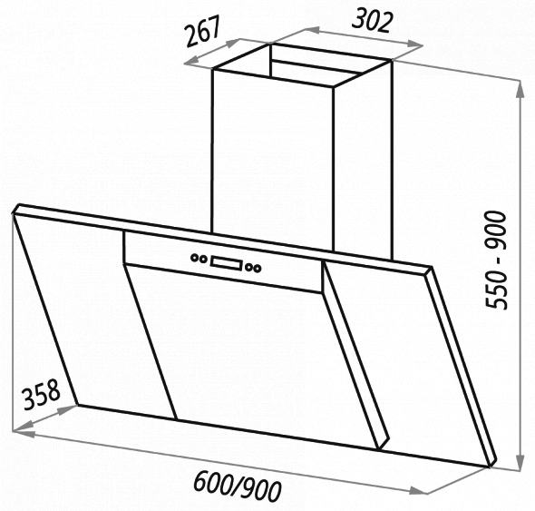 Вытяжка MAUNFELD GLORIA 60 чёрный/чёрное стекло купить с доставкой по Москве и Московской области в интернет-магазине ТехноВегас