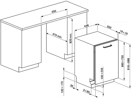 Посудомоечная машина SMEG STA4507