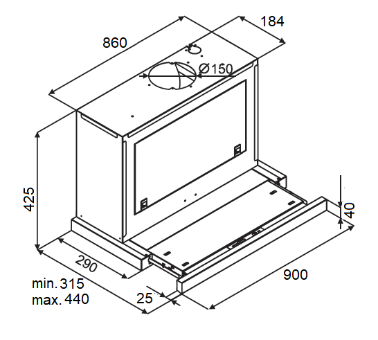 Вытяжка KUPPERSBERG SLIMBOX 90 GB купить с доставкой по Москве и Московской области в интернет-магазине ТехноВегас