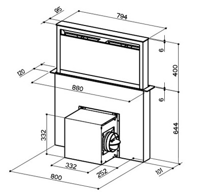 Встраиваемая вытяжка в столешницу Faber FABULA WH купить с доставкой по Москве и Московской области в интернет-магазине ТехноВегас