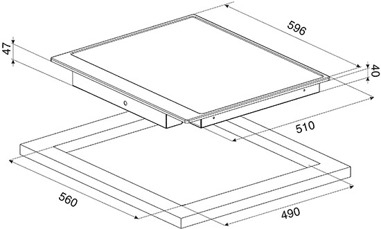 Поверхность SMEG P864AO