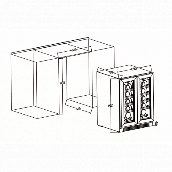 Винный шкаф COLDVINE C30-KST2