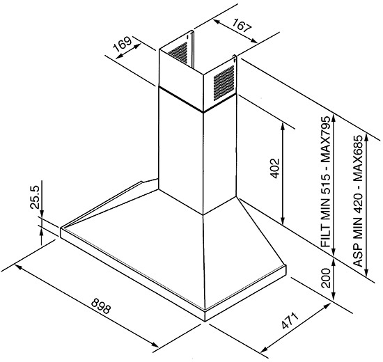 Вытяжка SMEG kd9xe купить с доставкой по Москве и Московской области в интернет-магазине ТехноВегас