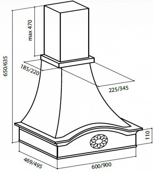 Вытяжка LEX MILANO 900 IVORY купить с доставкой по Москве и Московской области в интернет-магазине ТехноВегас