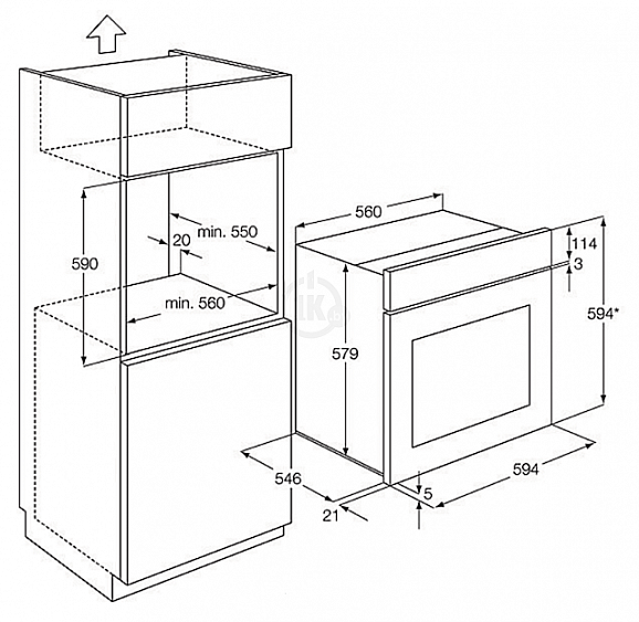 Духовой шкаф  AEG by 931400 pm