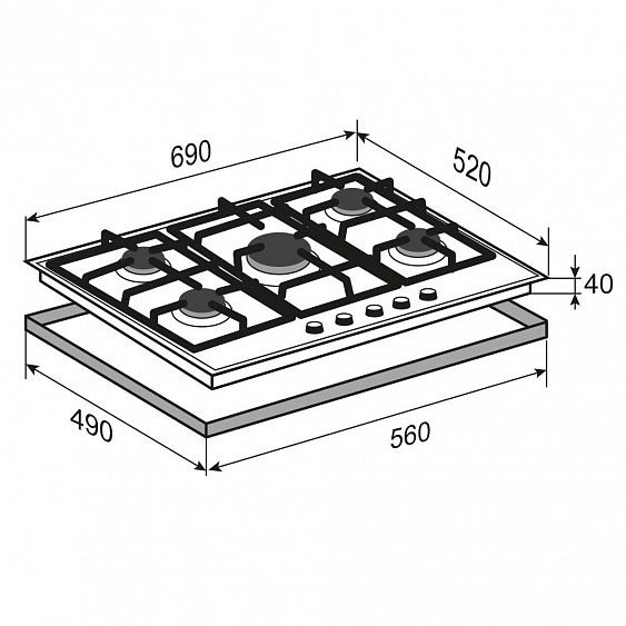 Варочная поверхность ZIGMUND & SHTAIN M 21.7 B купить с доставкой по Москве и Московской области в интернет-магазине ТехноВегас