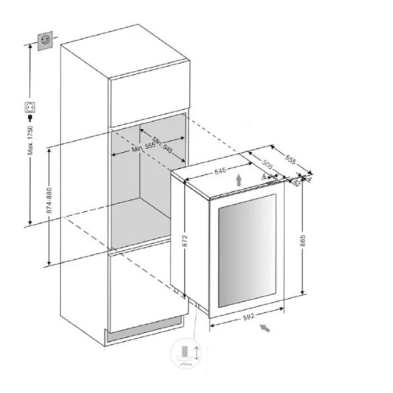 Винный шкаф PANDO PVMAV 88-49CRR