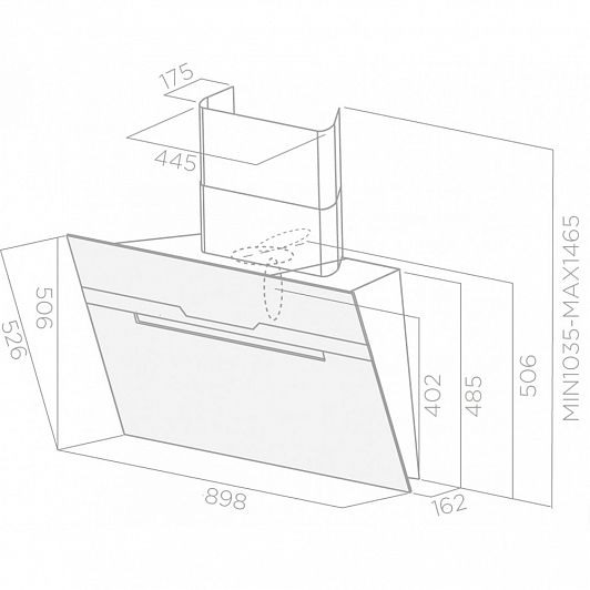 Вытяжка Elica MAJESTIC SENSE BL/F/90 купить с доставкой по Москве и Московской области в интернет-магазине ТехноВегас