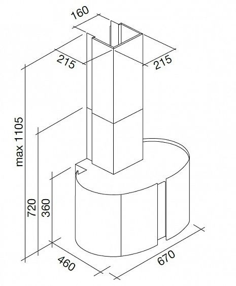 Вытяжка  FALMEC mirabilia 67 fenice vetro (800) ecp купить с доставкой по Москве и Московской области в интернет-магазине ТехноВегас