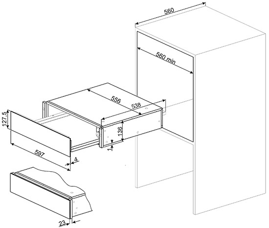 Встраиваемый шкаф для подогрева посуды SMEG CTP9015X купить с доставкой по Москве и Московской области в интернет-магазине ТехноВегас