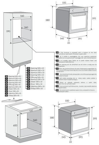 Встраиваемый электрический духовой шкаф Candy FCC624BA/E