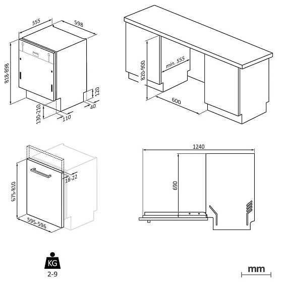 Встраиваемая посудомоечная машина HAIER XS 6B0M4PB-08 купить с доставкой по Москве и Московской области в интернет-магазине ТехноВегас
