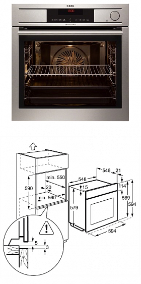Духовой шкаф AEG bs 731440 nm