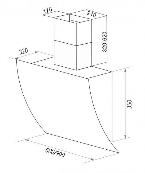 Вытяжка MAUNFELD SKY STAR AUTO 60 белое стекло
