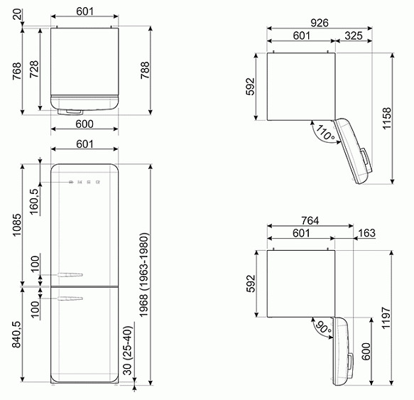 Холодильник SMEG FAB32RPK3 купить с доставкой по Москве и Московской области в интернет-магазине ТехноВегас