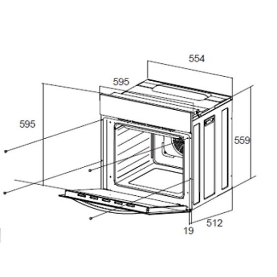 Встраиваемый электрический духовой шкаф Maunfeld EOEC564TB