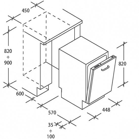 Посудомоечная машина Candy CDI 2L11453-07 купить с доставкой по Москве и Московской области в интернет-магазине ТехноВегас