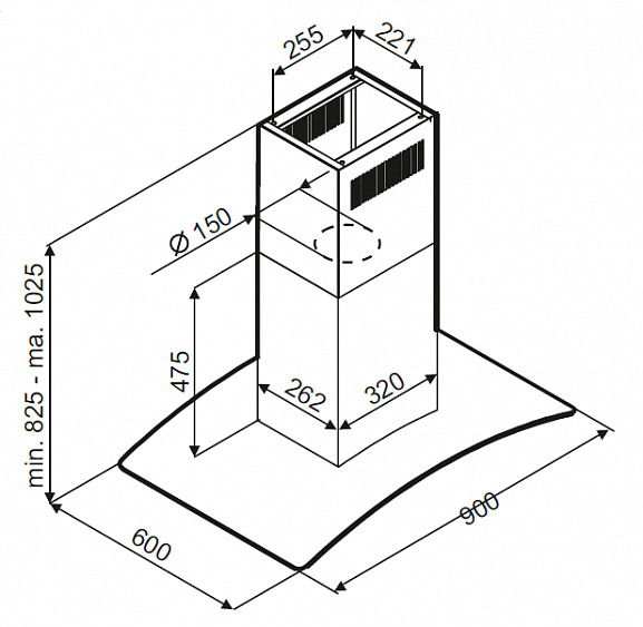 Вытяжка KUPPERSBERG GRANDE 90 X