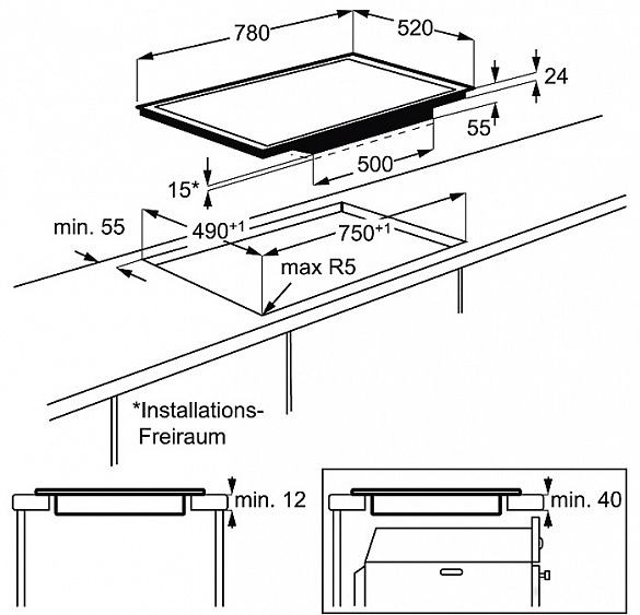 Поверхность AEG hk 884400 fs